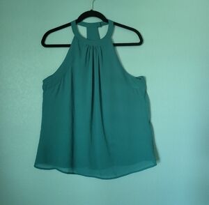 H&M Teal Halter Top Flowy Blouse